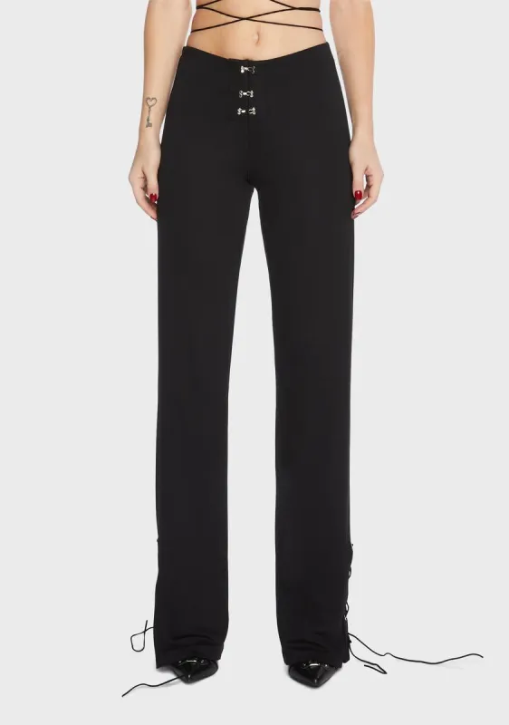 Hook-And-Eye Lace-Up Pants sold by Dolls Kill