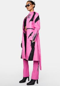 Pink Transformer Moto Coat sold by Dolls Kill