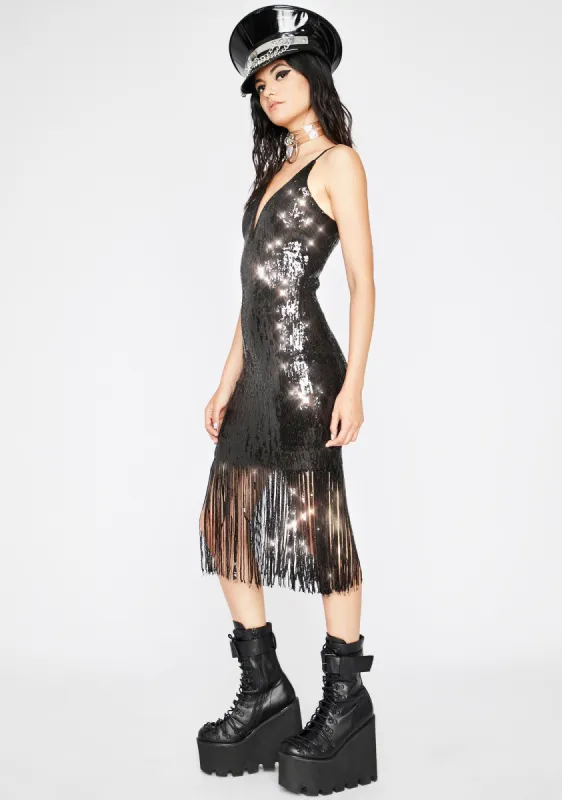 Night Groover Sequin Dress sold by Dolls Kill