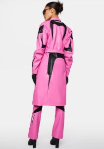 Pink Transformer Moto Coat sold by Dolls Kill