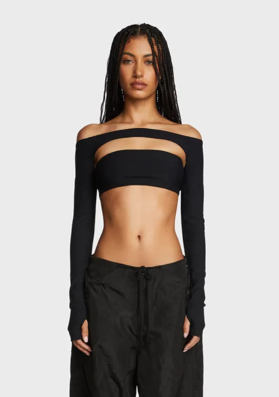 Reign Two Piece Ribbed Crop Top sold by Dolls Kill