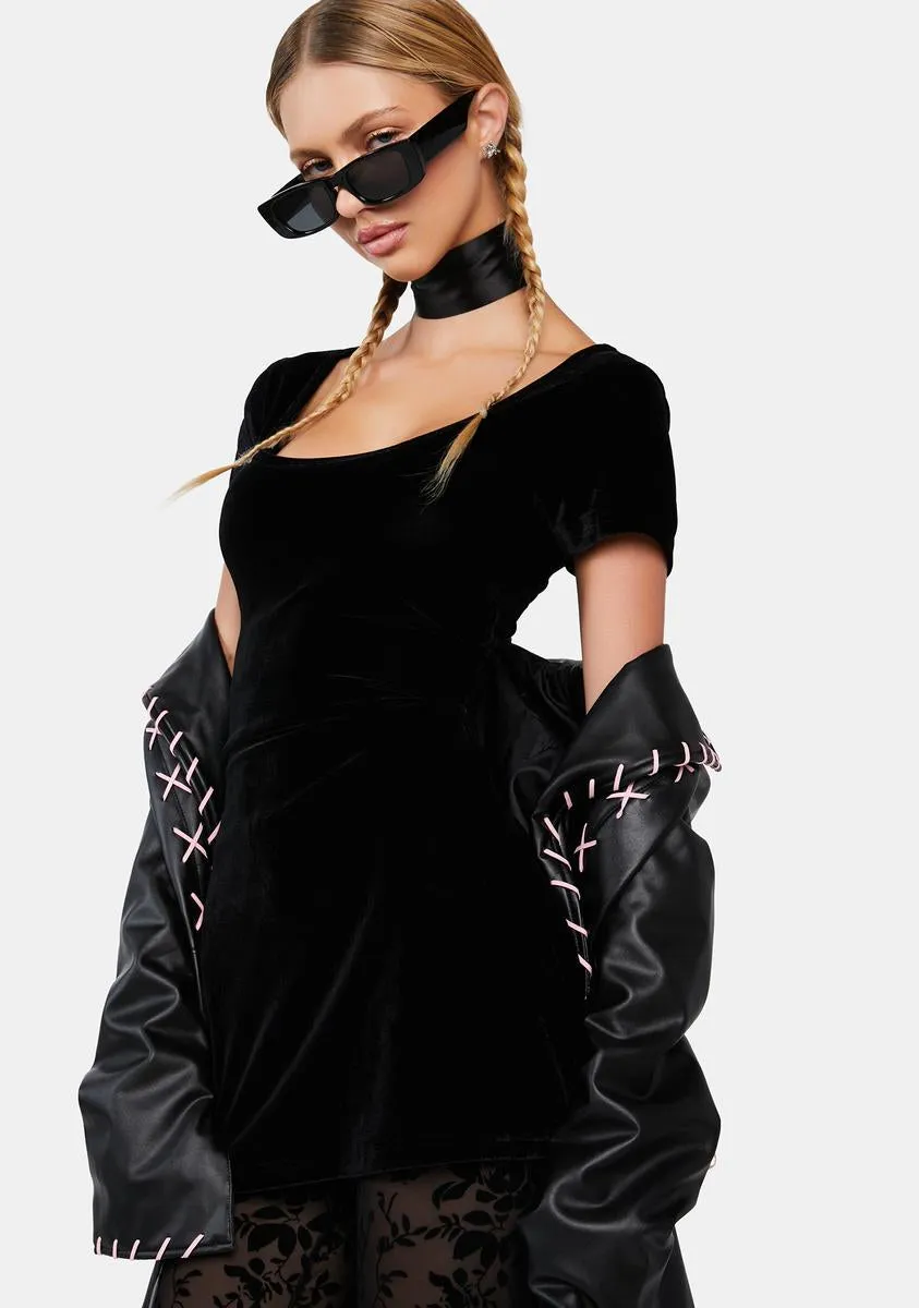 Midnight Into The Woods Velvet Dress sold by Dolls Kill product image thumbnail 2