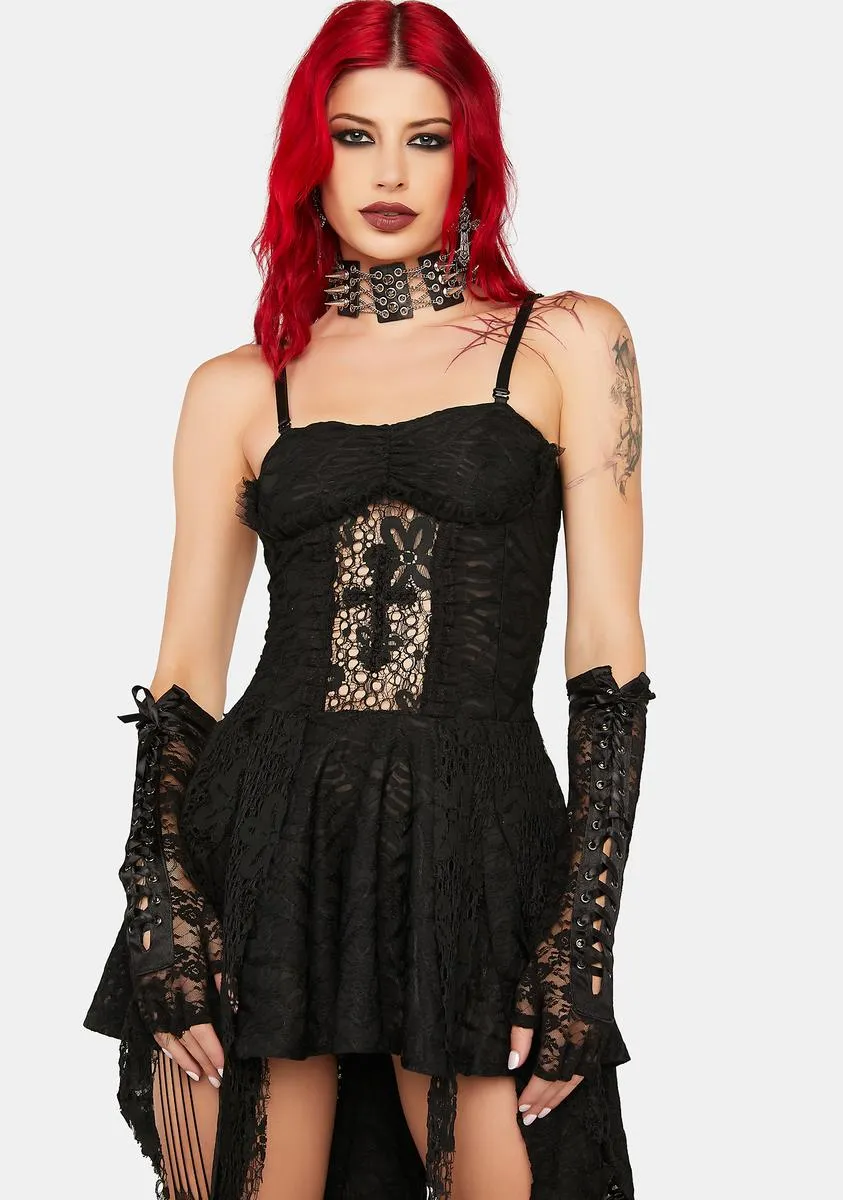 Black Strapless Mini Dress sold by Dolls Kill