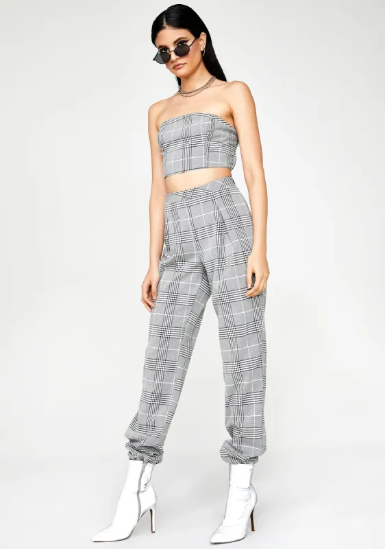 Down To Bizzness Plaid Set sold by Dolls Kill