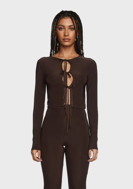 Slinky Tie Front Shirt sold by Dolls Kill