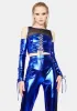 Futuristic Diva Metallic Lace-Up Set sold by Dolls Kill