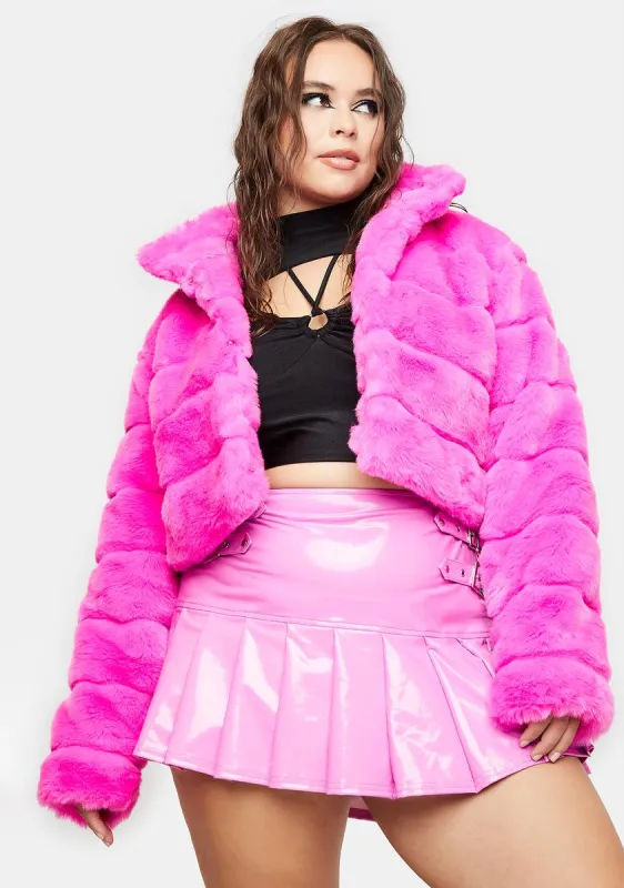 My Captive Audience Faux Fur Jacket sold by Dolls Kill
