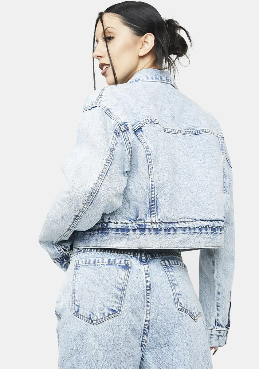 The Frequent Flyer Pleated Denim Jacket sold by Dolls Kill product image thumbnail 4