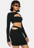 On Your Timeline Cut-Out Skirt Set sold by Dolls Kill