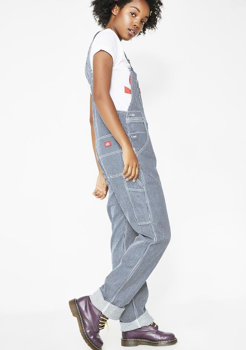 Hickory Stripe Denim Overalls sold by Dolls Kill product image thumbnail 3