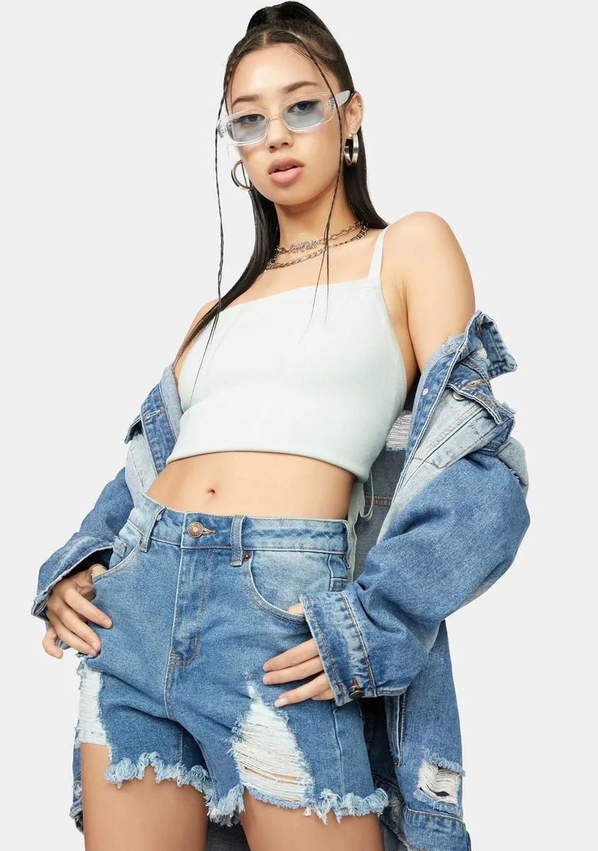 Mint Skippin' Sassy Crop Top sold by Dolls Kill product image thumbnail 2