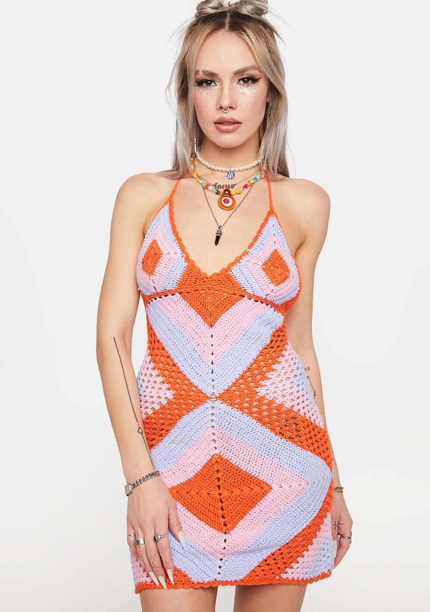 Always Daydreaming Crochet Dress sold by Dolls Kill