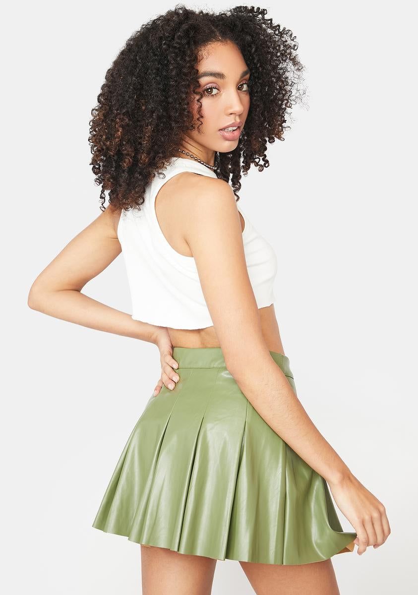 Sage Always So Confident Pleated Skirt sold by Dolls Kill product image thumbnail 4