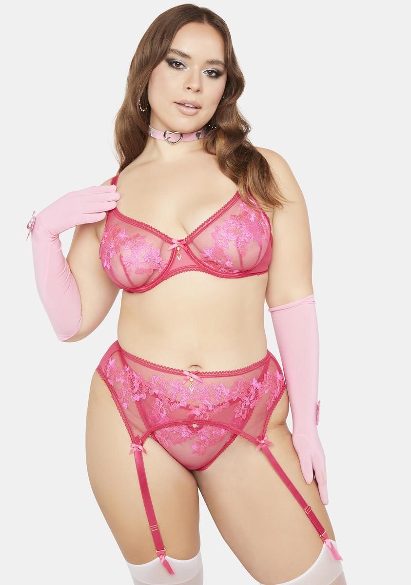 Plus Girly Nighttime Fun Lingerie Set sold by Dolls Kill