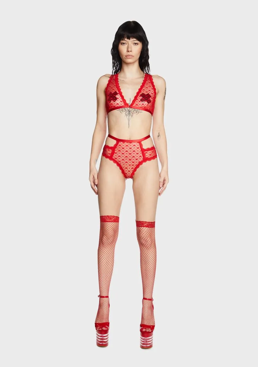 After Your Heart Lingerie Set sold by Dolls Kill