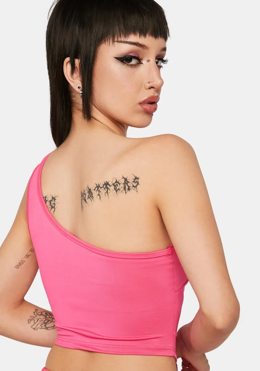 Diva Don't Tell Me One Shoulder Crop Top sold by Dolls Kill product image thumbnail 4
