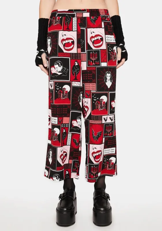 Comic Vampire Print Pants sold by Dolls Kill