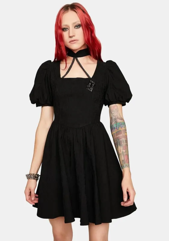 Dark Pattern Jacquard Mini Dress sold by Dolls Kill