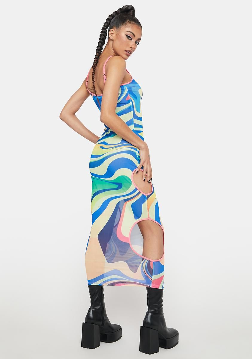 Sky Forward It Swirl Maxi Dress sold by Dolls Kill product image thumbnail 4