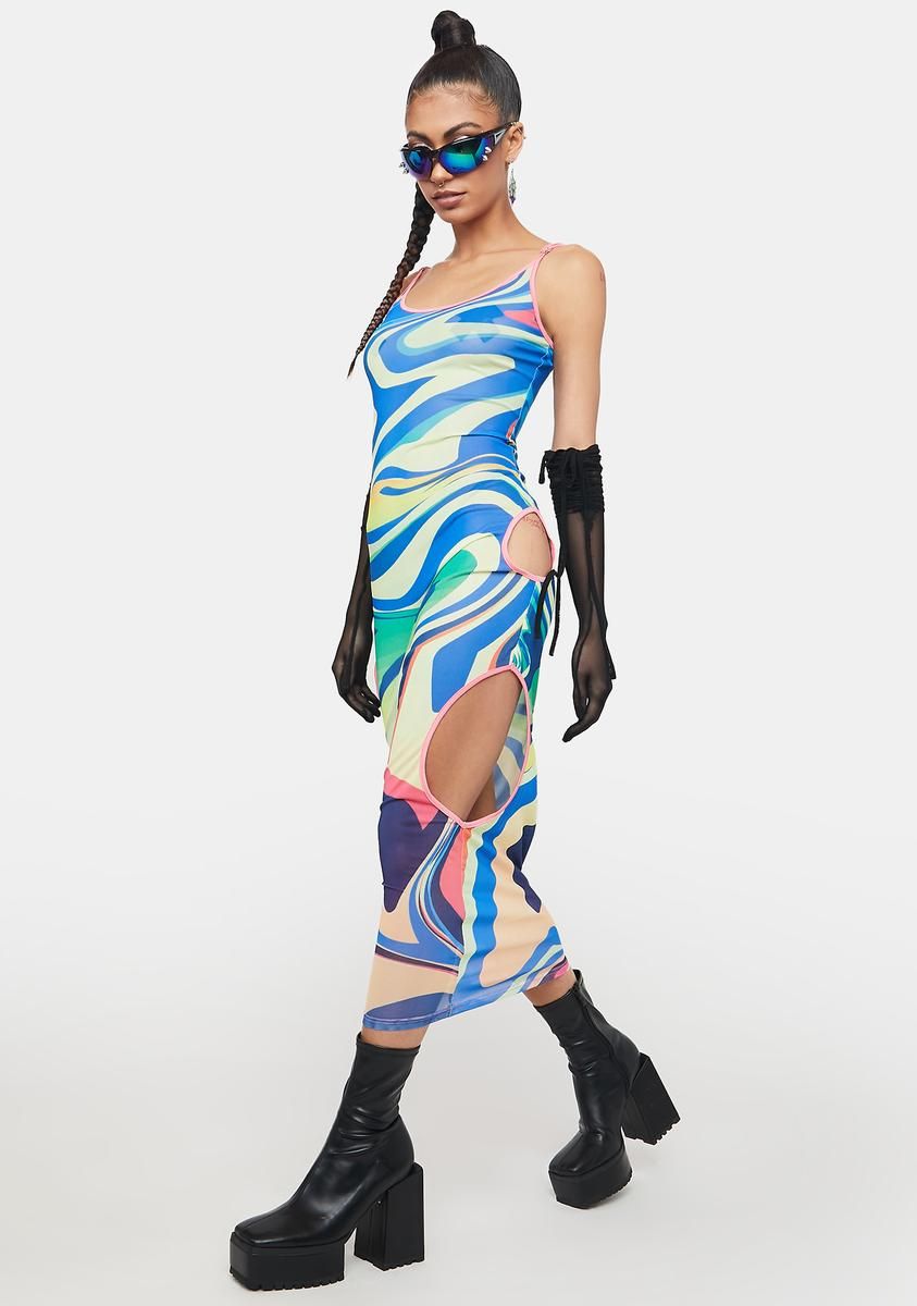 Sky Forward It Swirl Maxi Dress sold by Dolls Kill product image thumbnail 2