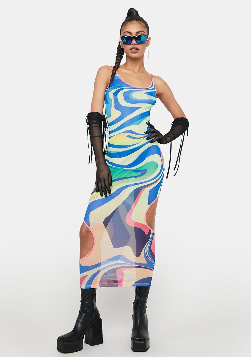Sky Forward It Swirl Maxi Dress sold by Dolls Kill product image thumbnail 3
