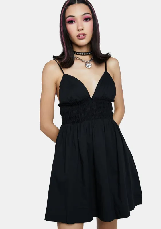 Simply Deep Ruched Sundress sold by Dolls Kill