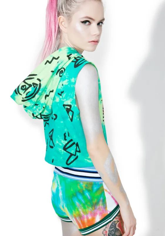 Slab City Life Hooded Crop sold by Dolls Kill