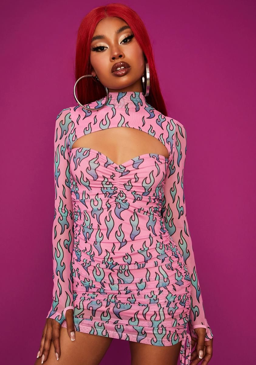 All The Rage Sheer Mini Dress sold by Dolls Kill