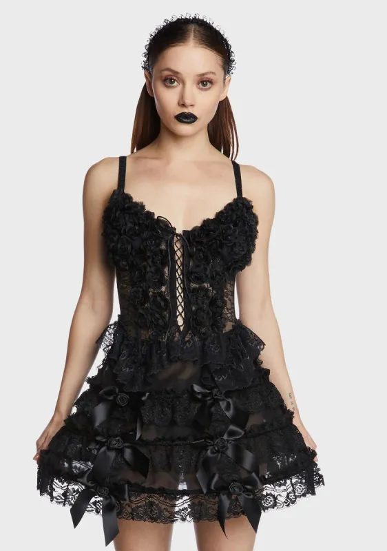 Grim In Bloom Corset sold by Dolls Kill