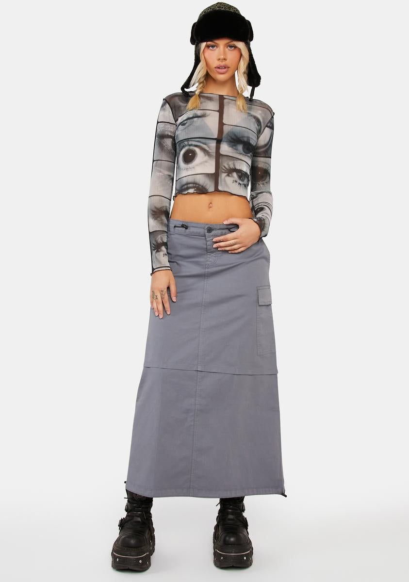 Mirror Eyes Mesh Crop Top sold by Dolls Kill product image thumbnail 3