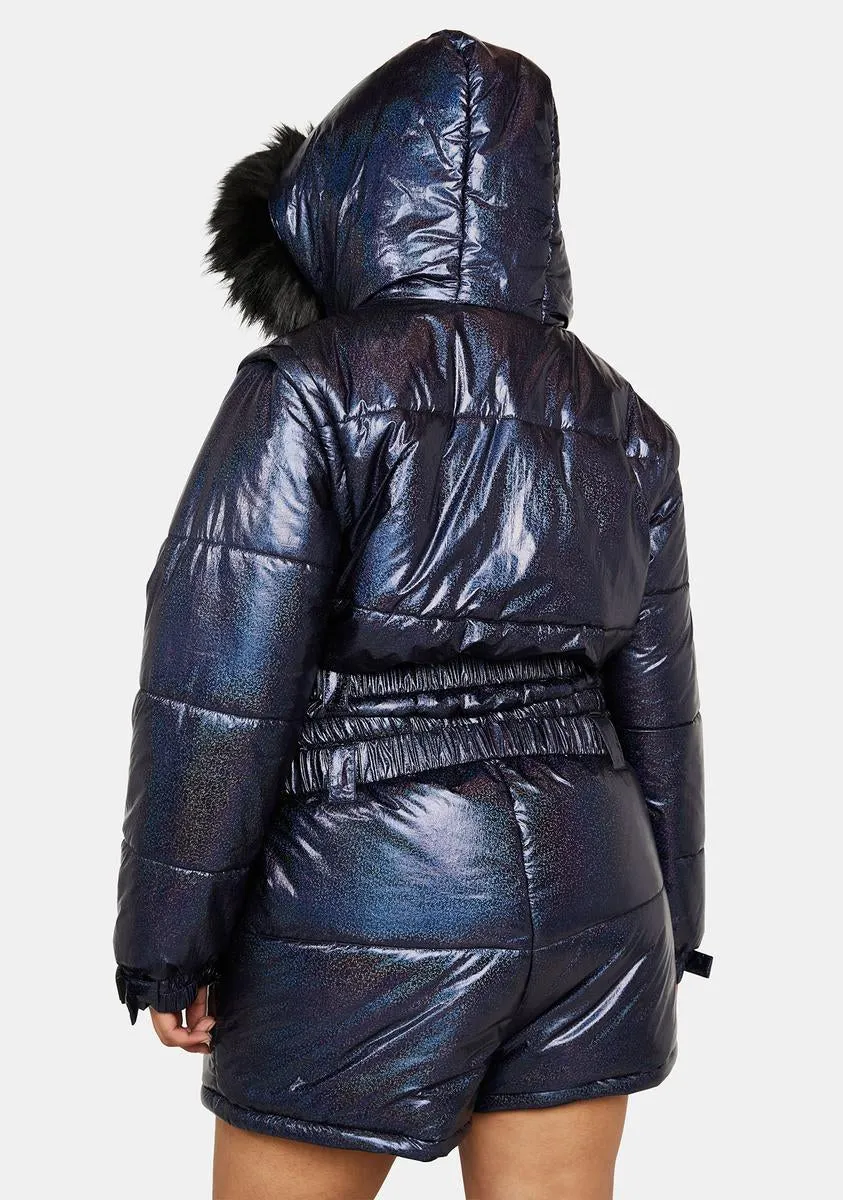 Plus Eclipse Aurora Beam Metallic Snowsuit sold by Dolls Kill product image thumbnail 4
