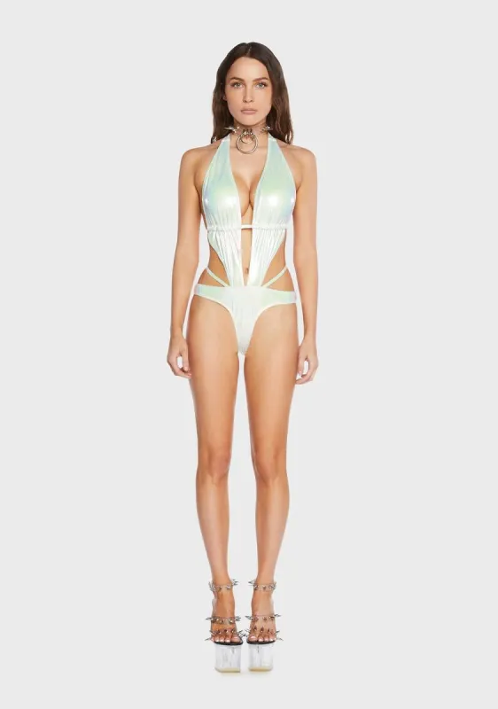 Time Goes On Metallic Bodysuit sold by Dolls Kill