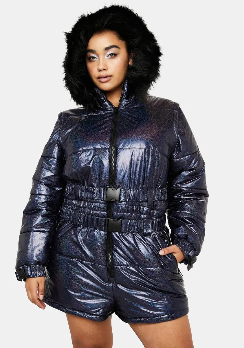 Plus Eclipse Aurora Beam Metallic Snowsuit sold by Dolls Kill product image thumbnail 2