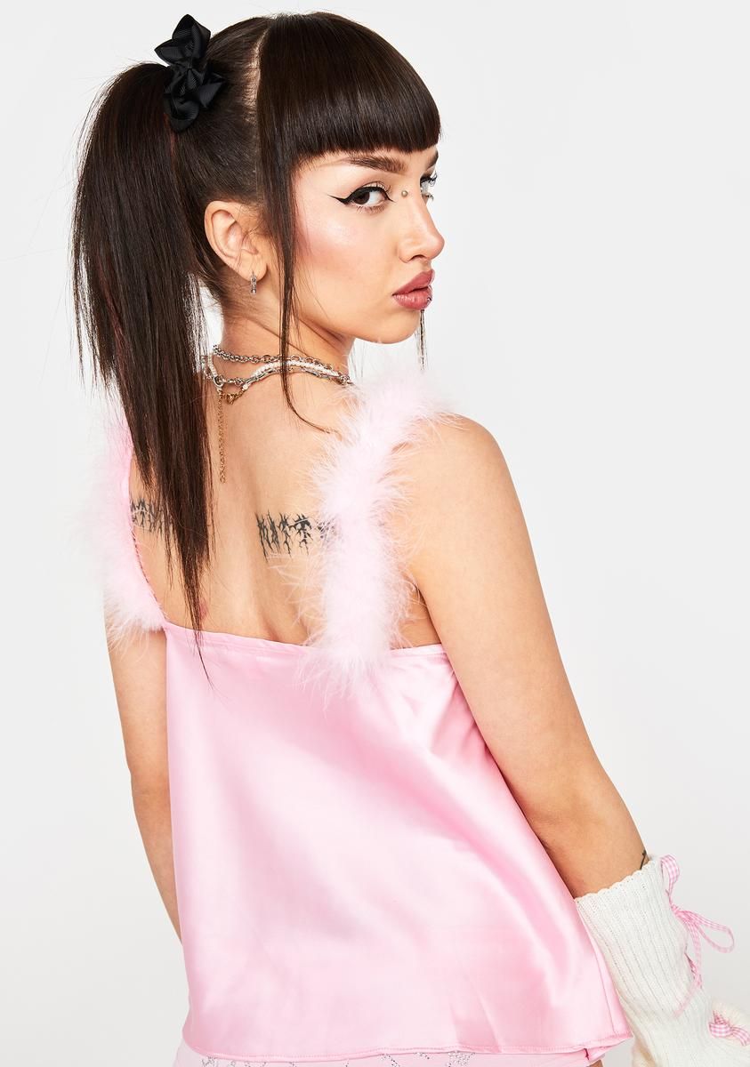 City Of Lights Marabou Tank Top sold by Dolls Kill product image thumbnail 4