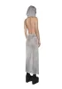 Tempo Metallic Hoodie Maxi Dress - Silver sold by Dolls Kill