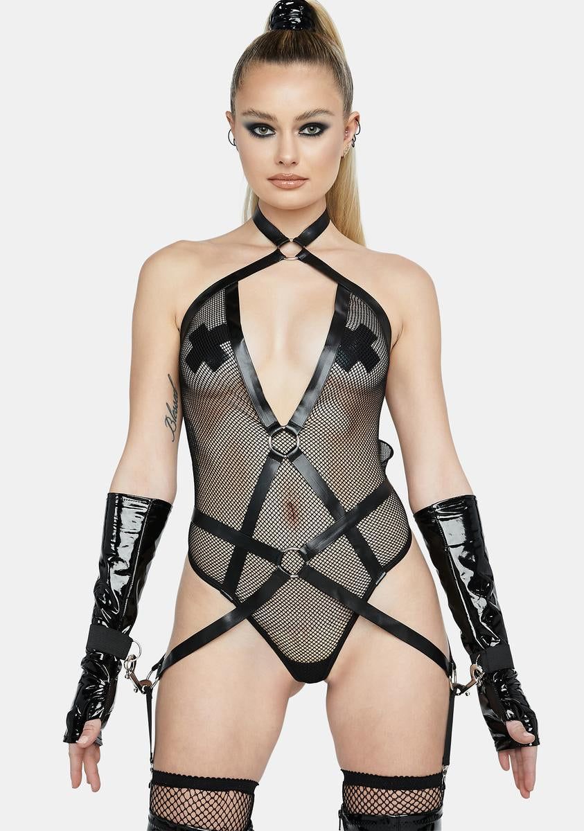 Hot Moments Fishnet Teddy sold by Dolls Kill