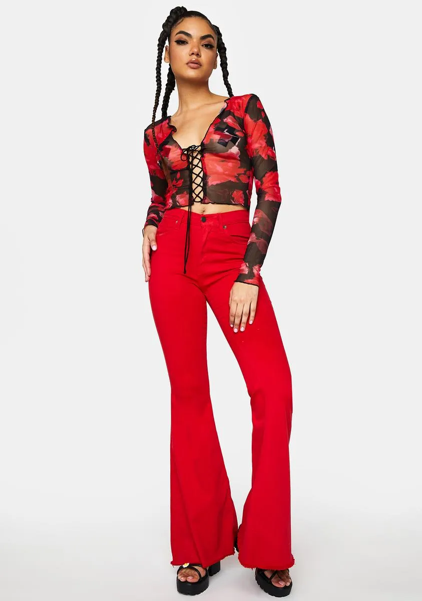 Floral First Date Tie Top sold by Dolls Kill product image thumbnail 3