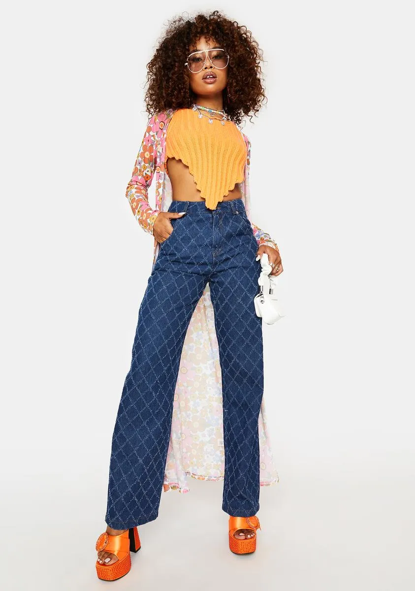 Made U Rich Diamond Print Jeans sold by Dolls Kill product image thumbnail 3