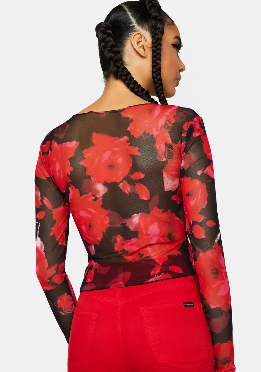 Floral First Date Tie Top sold by Dolls Kill product image thumbnail 4