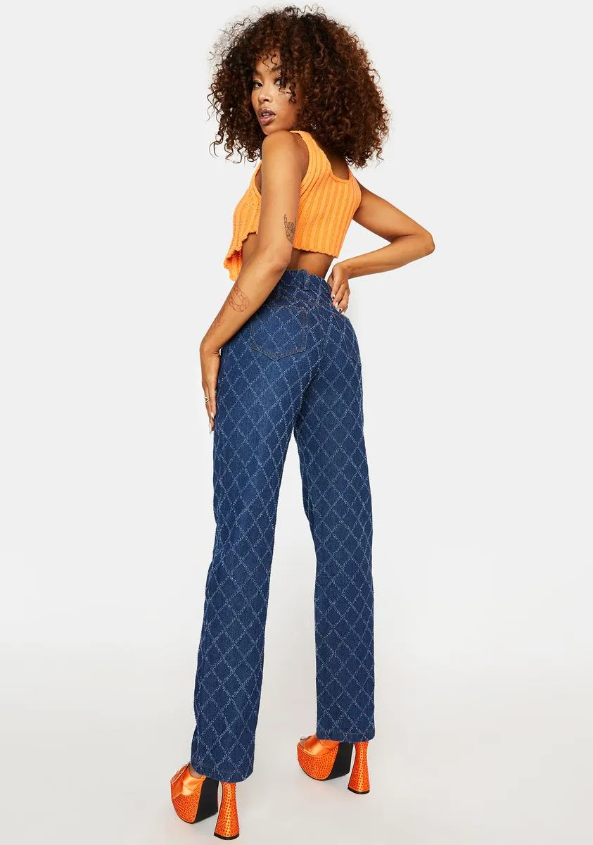 Made U Rich Diamond Print Jeans sold by Dolls Kill product image thumbnail 4