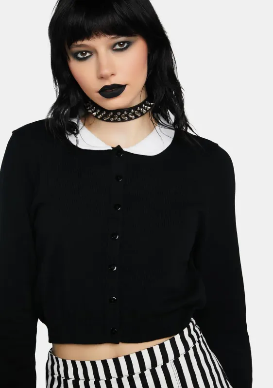 Wednesday Collar Cardigan sold by Dolls Kill