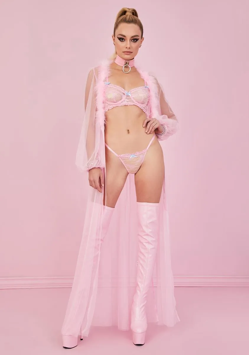 Bubblegum Bonbon Kisses Lace Thong sold by Dolls Kill product image thumbnail 3