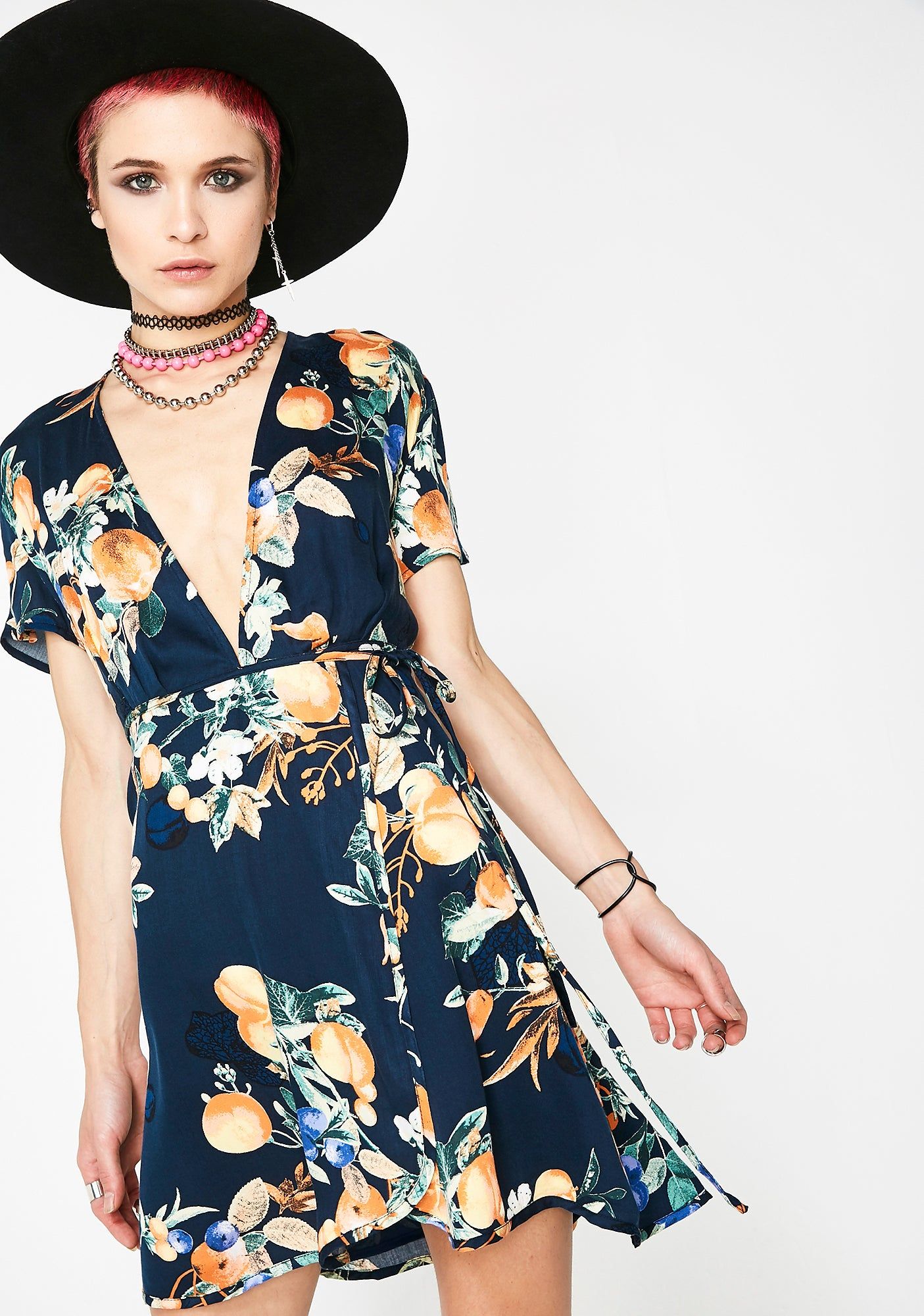 Citrine Queen Wrap Dress sold by Dolls Kill product image thumbnail 3