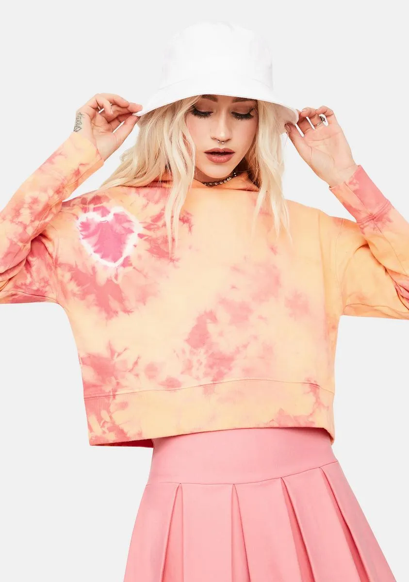 Sherbet Tie Dye Burl Sweatshirt sold by Dolls Kill