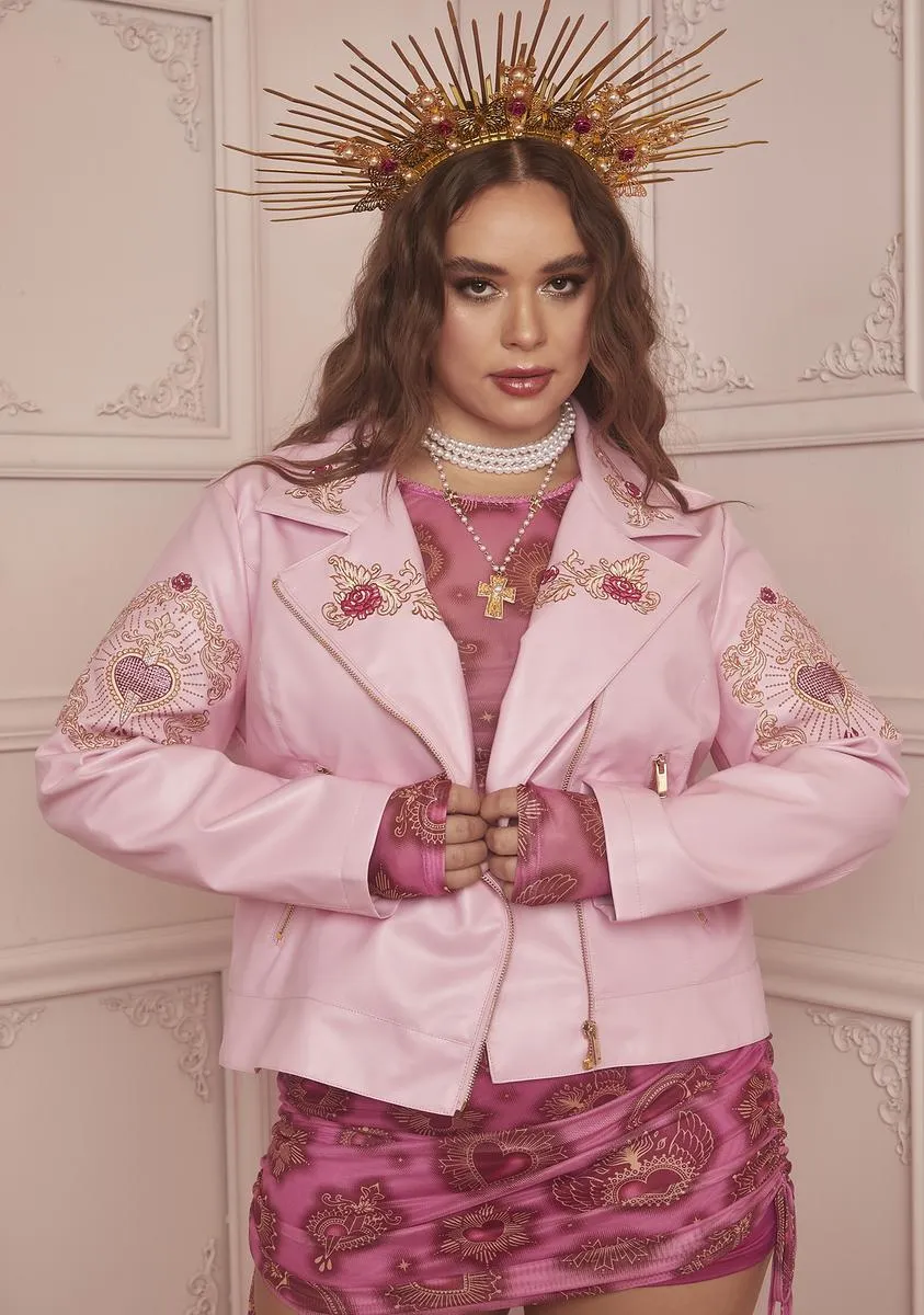 Plus Faith In Fantasy Moto Jacket sold by Dolls Kill