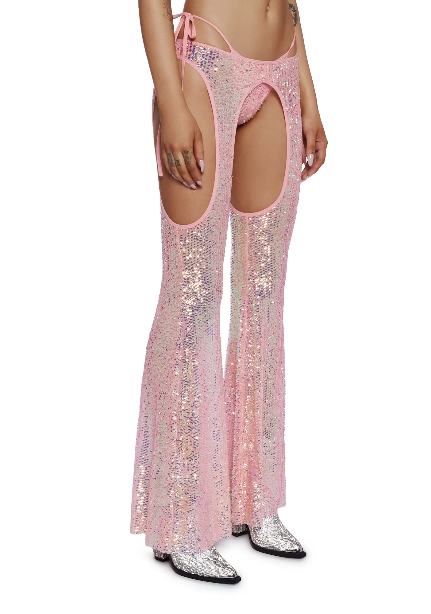 Royal Reef Diva Sequin Chaps Set - Pink sold by Dolls Kill product image thumbnail 3