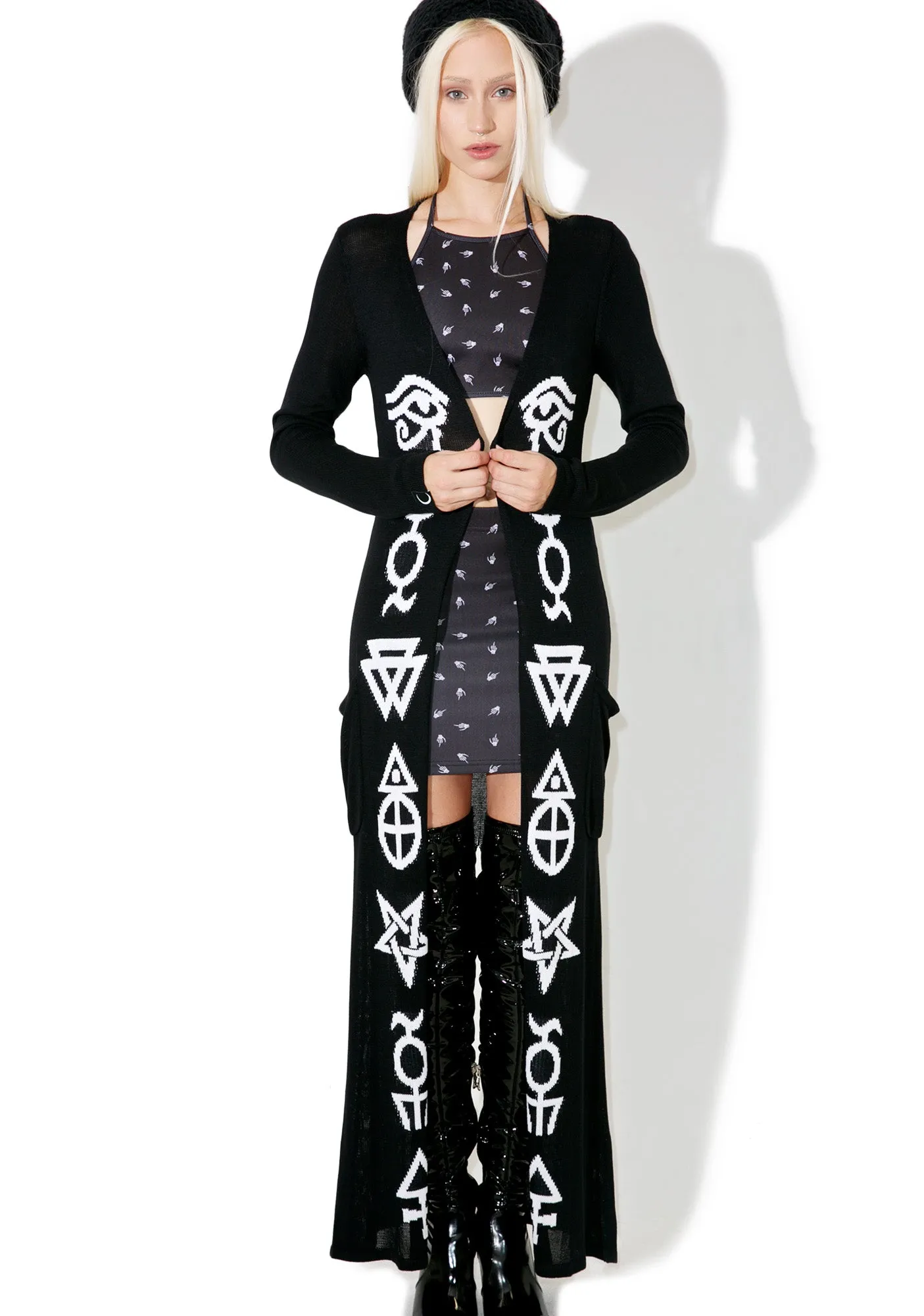 Space Dust Knit Cardigan sold by Dolls Kill