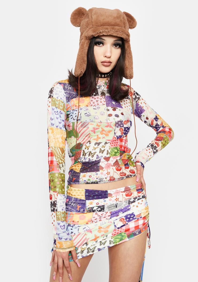 Patchwork Mini Skirt sold by Dolls Kill product image thumbnail 2