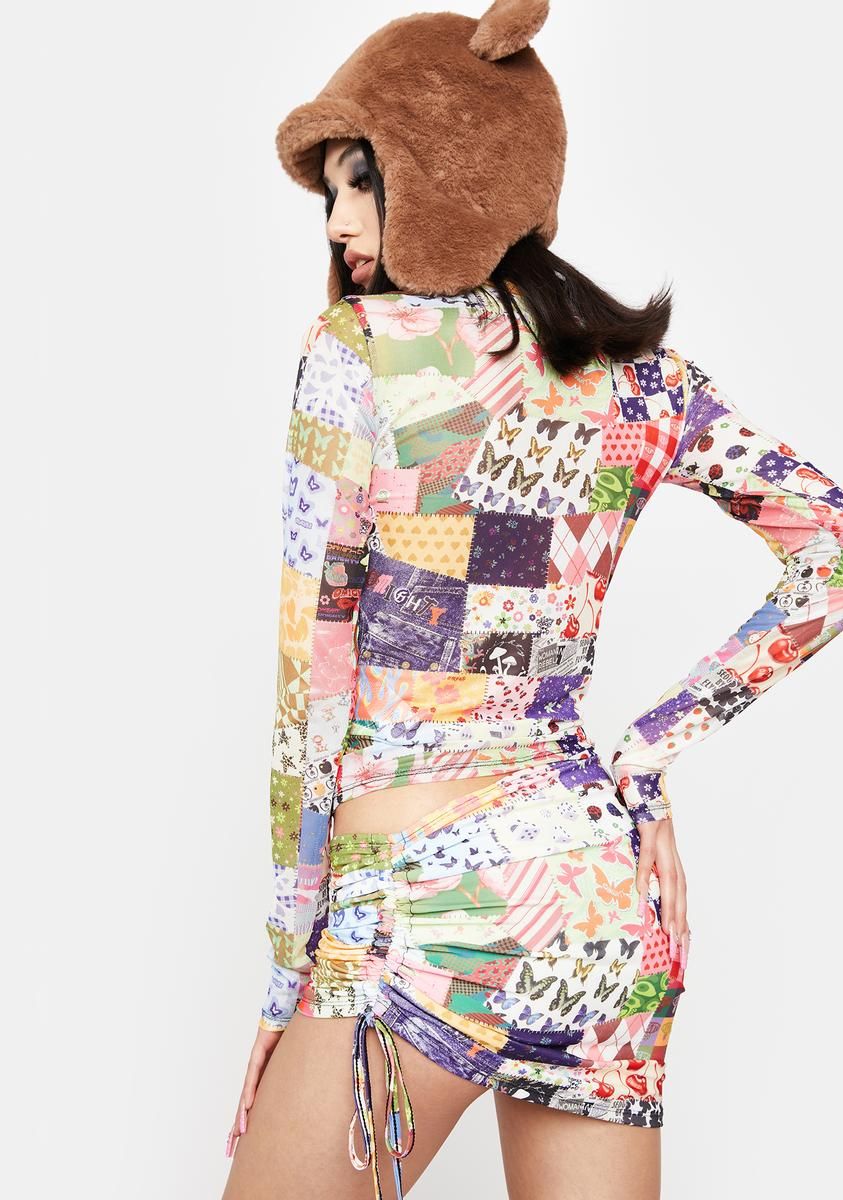 Patchwork Mini Skirt sold by Dolls Kill product image thumbnail 4