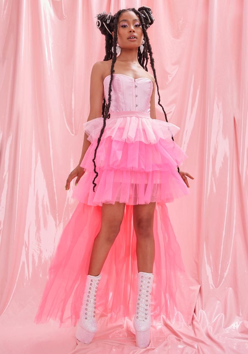 Doll Who Says Ombre Tulle High Low Skirt sold by Dolls Kill product image thumbnail 2